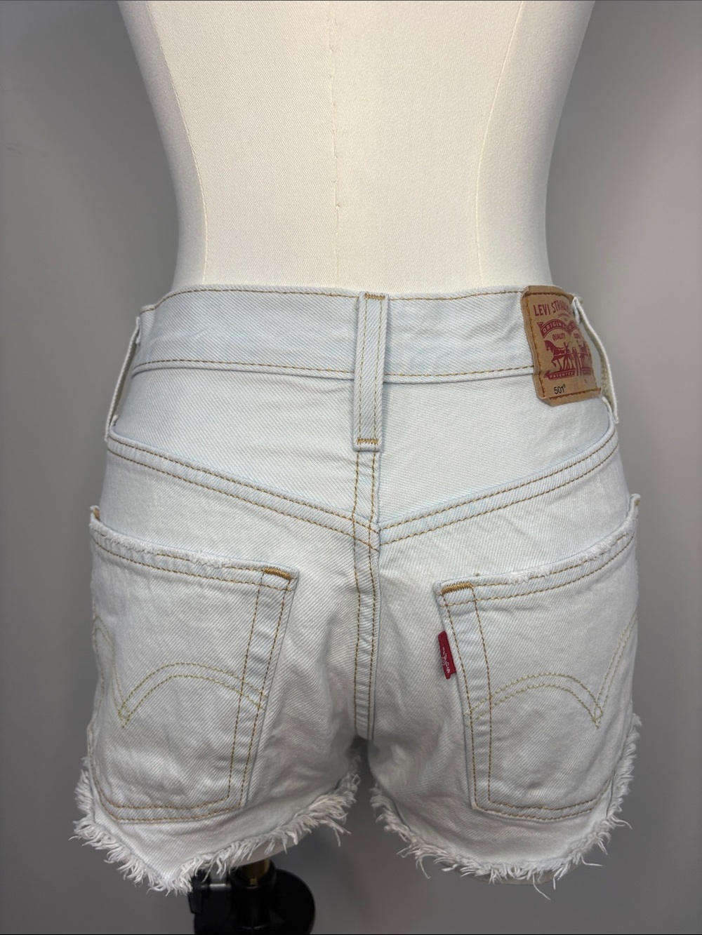 Levi's 501 Distressed Denim Jean Shorts 24